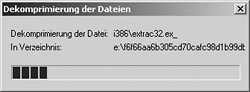 Dekomprimierung des Servicepacks
